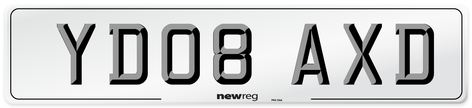 YD08 AXD Number Plate from New Reg